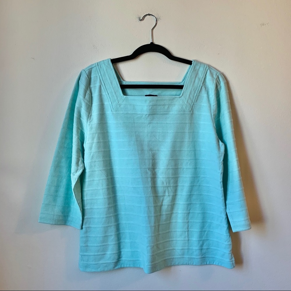 NWOT Talbots Texture-Striped Top